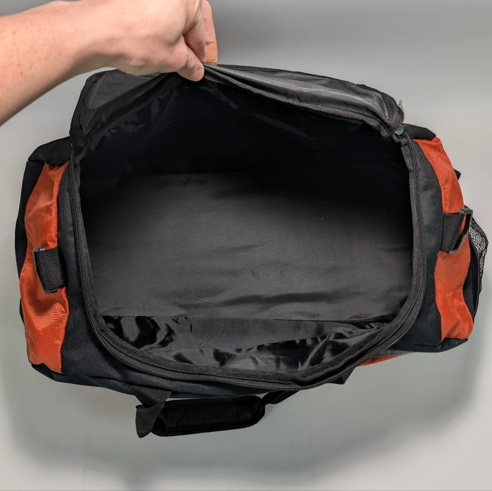 Harley-Davidson Deluxe Embroidered Bar & Shield Striped Duffel Bag Black 0480460